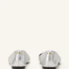 Die Ballerina-Ballerinas aus Metallic-Leder Die Ballerina-Ballerinas aus Metallic-Leder