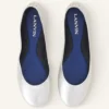 Die Ballerina-Ballerinas aus Metallic-Leder Die Ballerina-Ballerinas aus Metallic-Leder