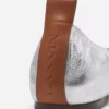 Die Ballerina-Ballerinas aus Metallic-Leder Die Ballerina-Ballerinas aus Metallic-Leder