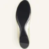 Die Ballerina-Ballerinas aus Metallic-Leder Die Ballerina-Ballerinas aus Metallic-Leder