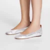 Die Ballerina-Ballerinas aus Metallic-Leder Die Ballerina-Ballerinas aus Metallic-Leder