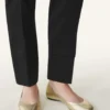 Die Ballerina-Ballerinas aus Metallic-Leder Die Ballerina-Ballerinas aus Metallic-Leder