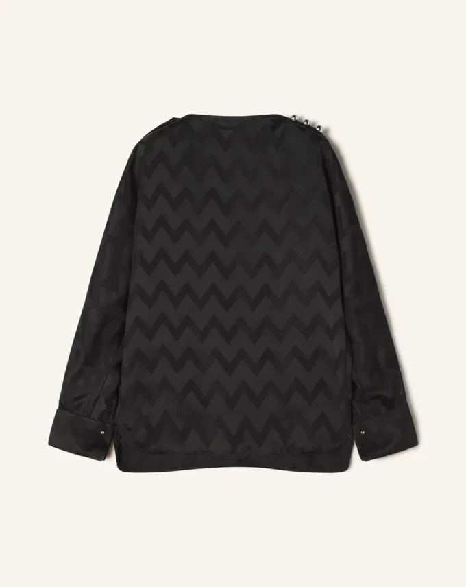 Fließendes Oberteil aus Jacquard-Viskose Fließendes Oberteil aus Jacquard-Viskose