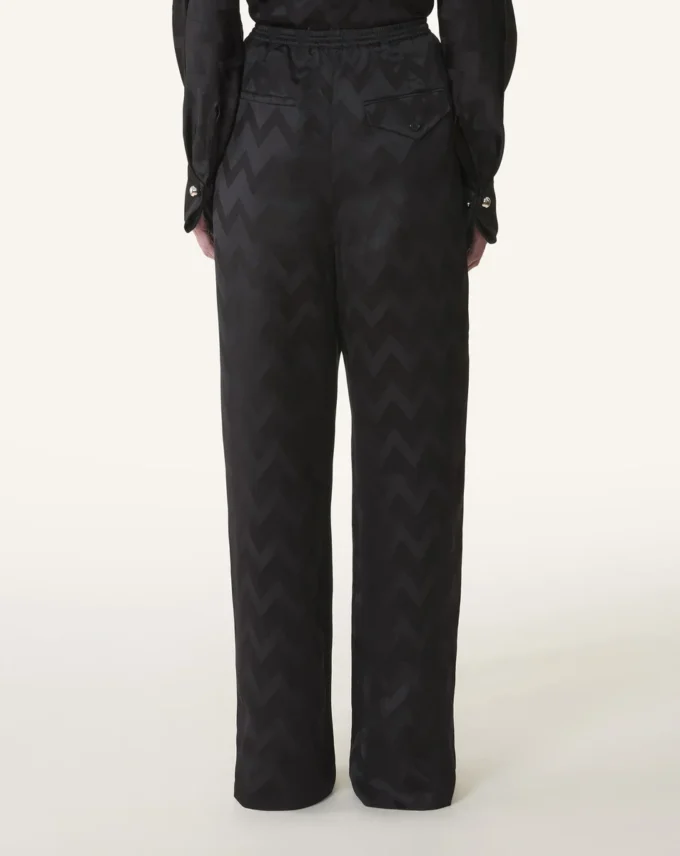 Flüssige Hose aus Jacquard-Viskose Flüssige Hose aus Jacquard-Viskose