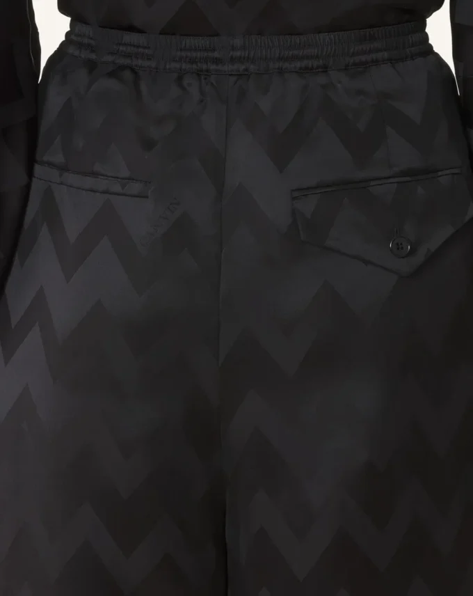 Flüssige Hose aus Jacquard-Viskose Flüssige Hose aus Jacquard-Viskose