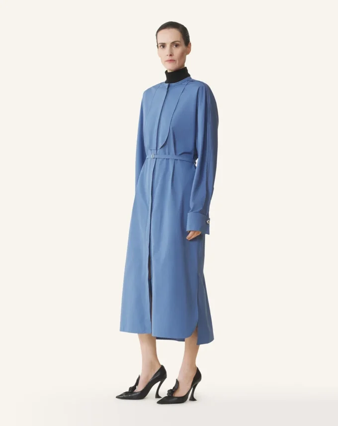 Hemdkleid aus Popeline-Baumwolle Hemdkleid aus Popeline-Baumwolle