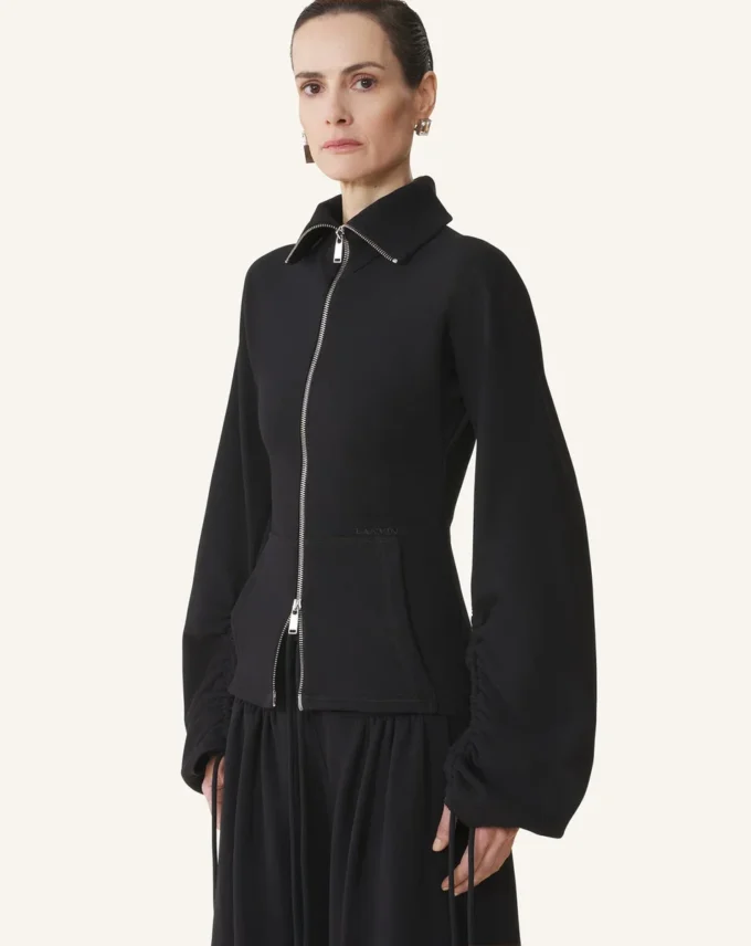 Jacke aus Baumwollfleece und Kaschmir Jacke aus Baumwollfleece und Kaschmir