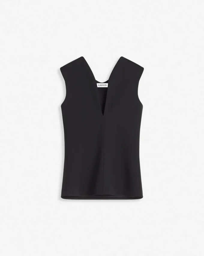 Jersey-Oberteil mit tiefem Ausschnitt Jersey-Oberteil mit tiefem Ausschnitt