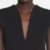 Jersey-Oberteil mit tiefem Ausschnitt Jersey-Oberteil mit tiefem Ausschnitt