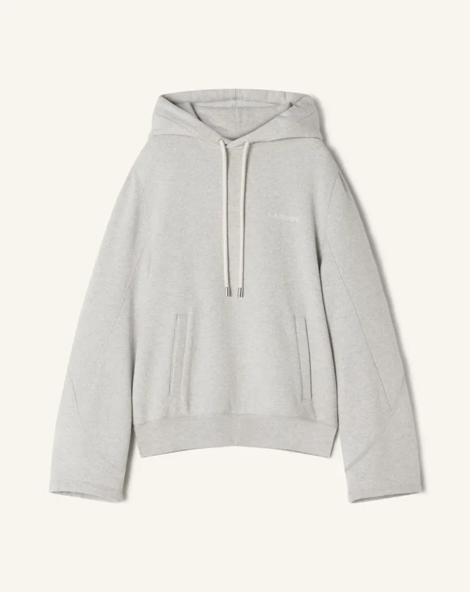 Kapuzenpullover aus Baumwollfleece und Kaschmir