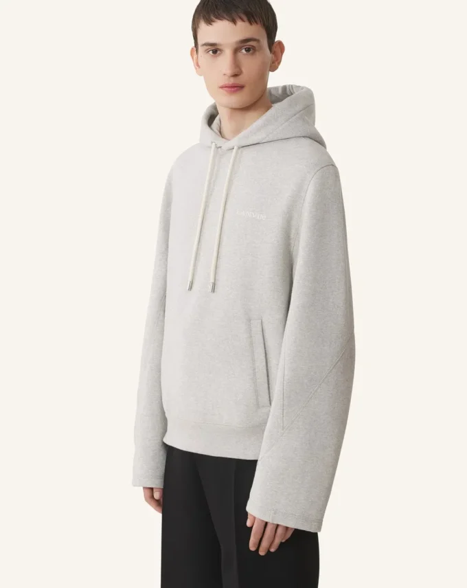 Kapuzenpullover aus Baumwollfleece und Kaschmir