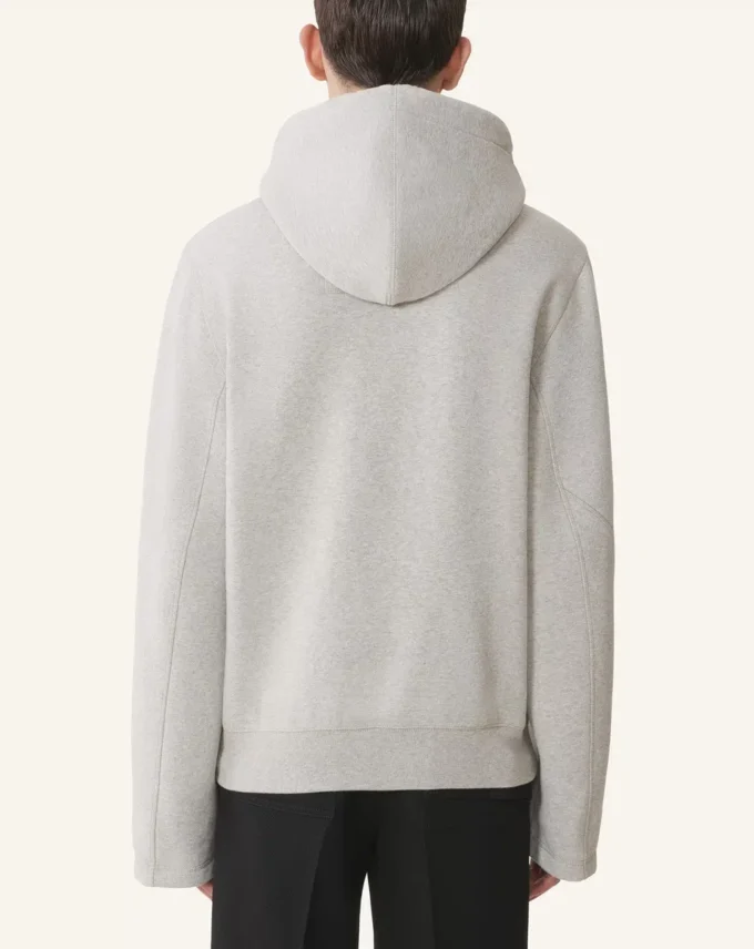 Kapuzenpullover aus Baumwollfleece und Kaschmir