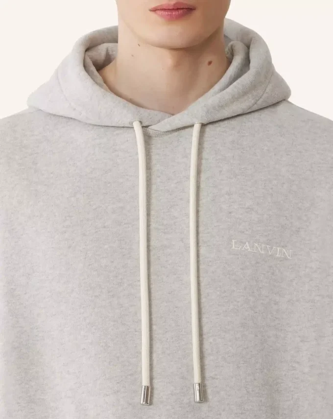 Kapuzenpullover aus Baumwollfleece und Kaschmir