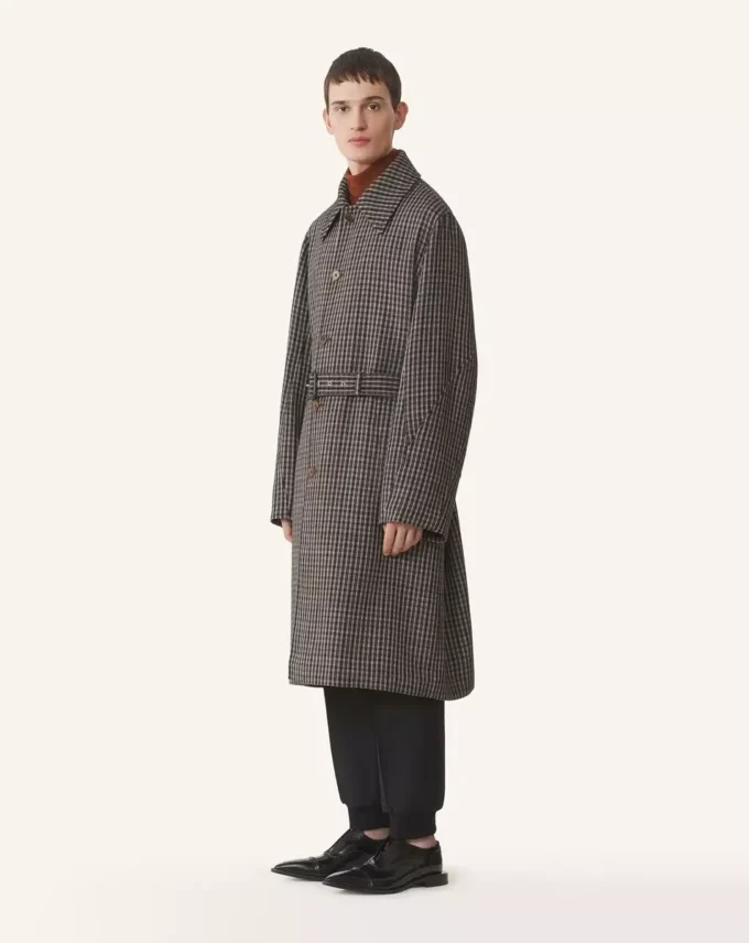 Karierter Wollmantel Karierter Wollmantel