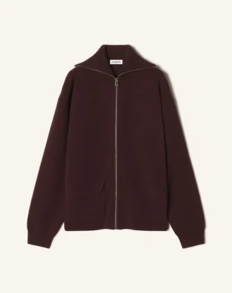 Kaschmir-Strickjacke mit Reißverschluss
