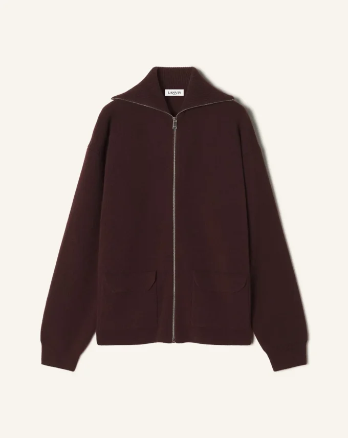 Kaschmir-Strickjacke mit Reißverschluss Kaschmir-Strickjacke mit Reißverschluss