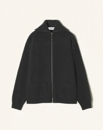 Kaschmir-Strickjacke mit Reißverschluss