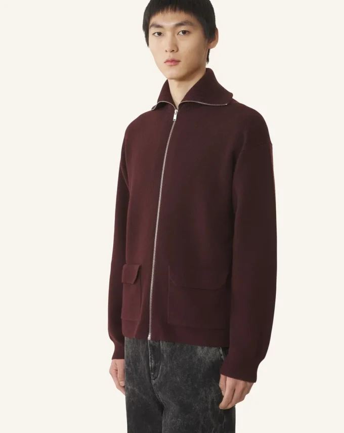 Kaschmir-Strickjacke mit Reißverschluss Kaschmir-Strickjacke mit Reißverschluss