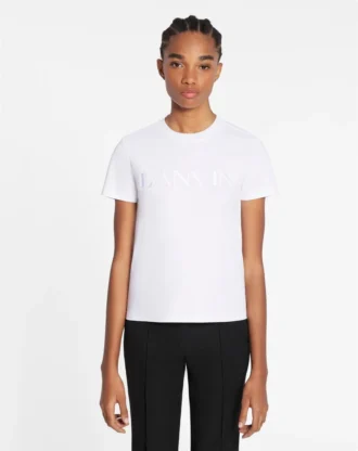 Klassisch geschnittenes Lanvin-T-Shirt mit Stickerei