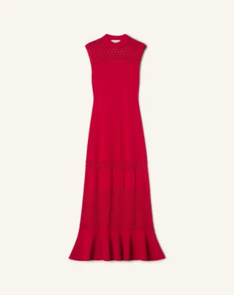 Kleid mit Spitzendetails aus Viskose