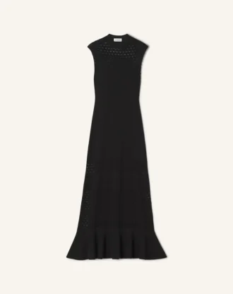 Kleid mit Spitzendetails aus Viskose