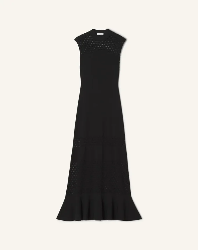 Kleid mit Spitzendetails aus Viskose Kleid mit Spitzendetails aus Viskose
