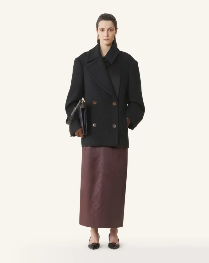 Kurzer Peacoat aus Wolle Kurzer Peacoat aus Wolle