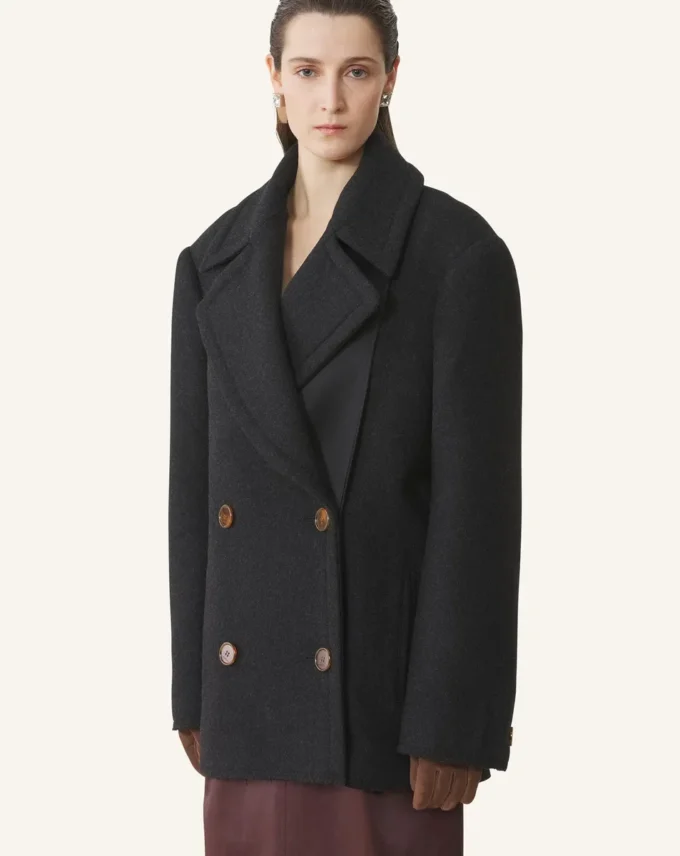 Kurzer Peacoat aus Wolle Kurzer Peacoat aus Wolle