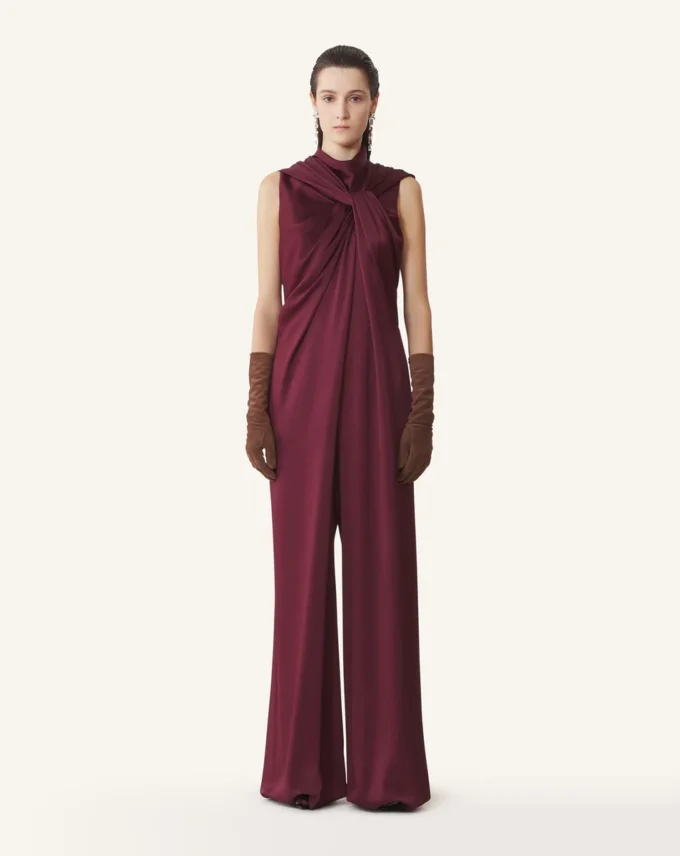 Langer Overall aus Satin