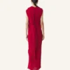 Langes geknotetes Kleid aus Satin