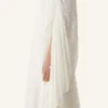 Langes Kleid aus Plumetis-Seide