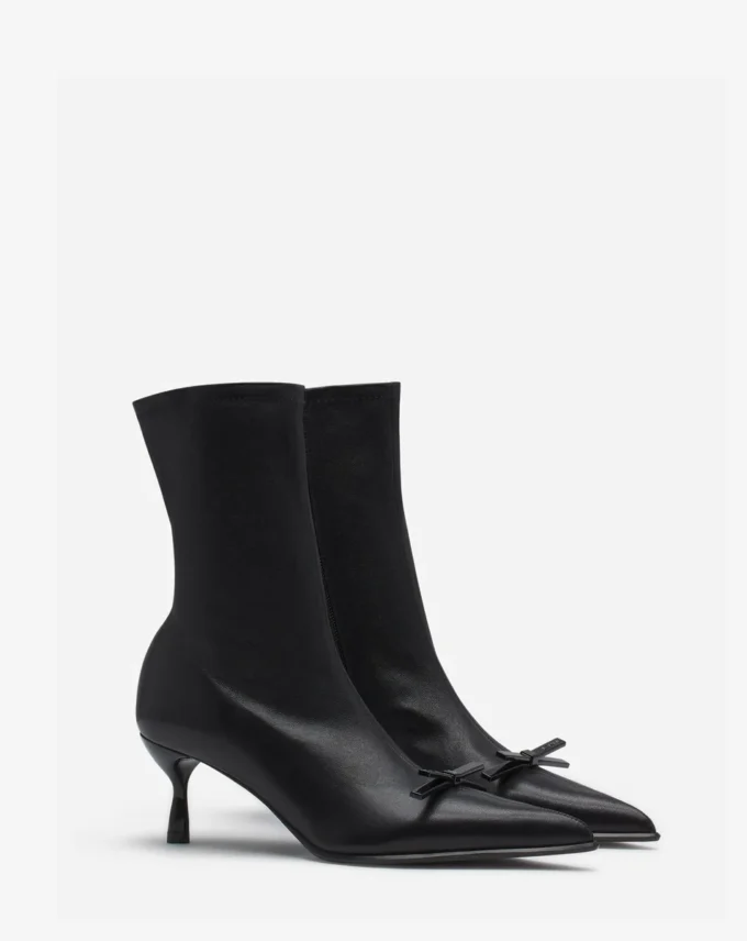 Lanvin Bow Ankle Boots aus Leder Lanvin Bow Ankle Boots aus Leder