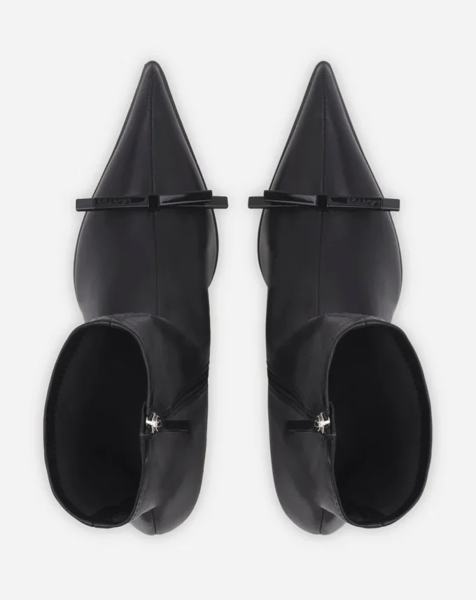 Lanvin Bow Ankle Boots aus Leder Lanvin Bow Ankle Boots aus Leder