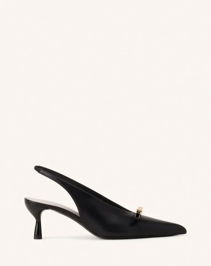 Lanvin Bow Slingback Pumps aus Leder