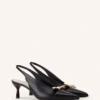 Lanvin Bow Slingback Pumps aus Leder