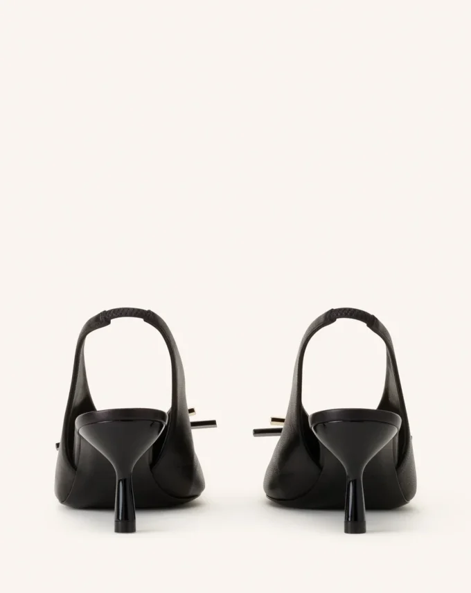 Lanvin Bow Slingback Pumps aus Leder