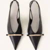 Lanvin Bow Slingback Pumps aus Leder