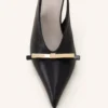 Lanvin Bow Slingback Pumps aus Leder