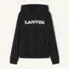 Lanvin Hoodie aus Baumwolle und Lammfell Lanvin Hoodie aus Baumwolle und Lammfell