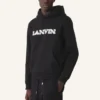 Lanvin Hoodie aus Baumwolle und Lammfell Lanvin Hoodie aus Baumwolle und Lammfell