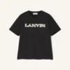 Lanvin T-Shirt aus Baumwolle und Lammfell Lanvin T-Shirt aus Baumwolle und Lammfell