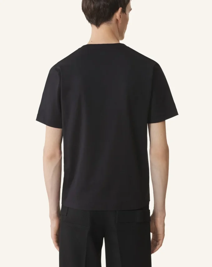 Lanvin T-Shirt aus Baumwolle und Lammfell Lanvin T-Shirt aus Baumwolle und Lammfell