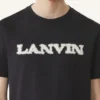 Lanvin T-Shirt aus Baumwolle und Lammfell Lanvin T-Shirt aus Baumwolle und Lammfell