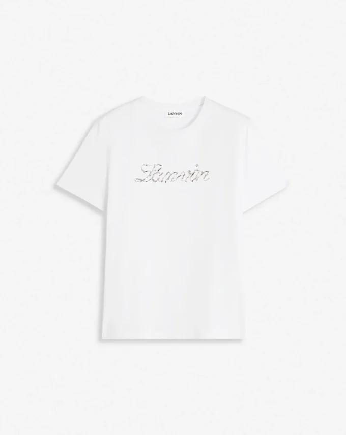 Lanvin T-Shirt mit Perlenstickerei Lanvin T-Shirt mit Perlenstickerei