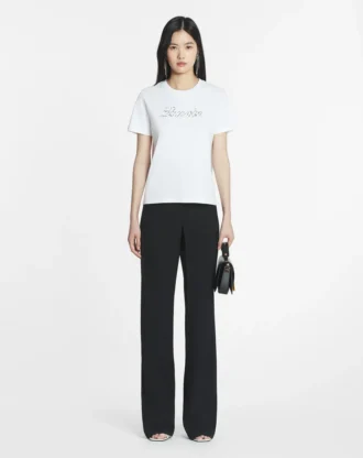 Lanvin T-Shirt mit Perlenstickerei