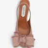 Leder-Slingback-Ballerina mit Absatz Leder-Slingback-Ballerina mit Absatz
