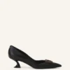 Lederpumps „Midnight Step” mit Schnalle