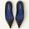 Lederpumps „Midnight Step” mit Schnalle