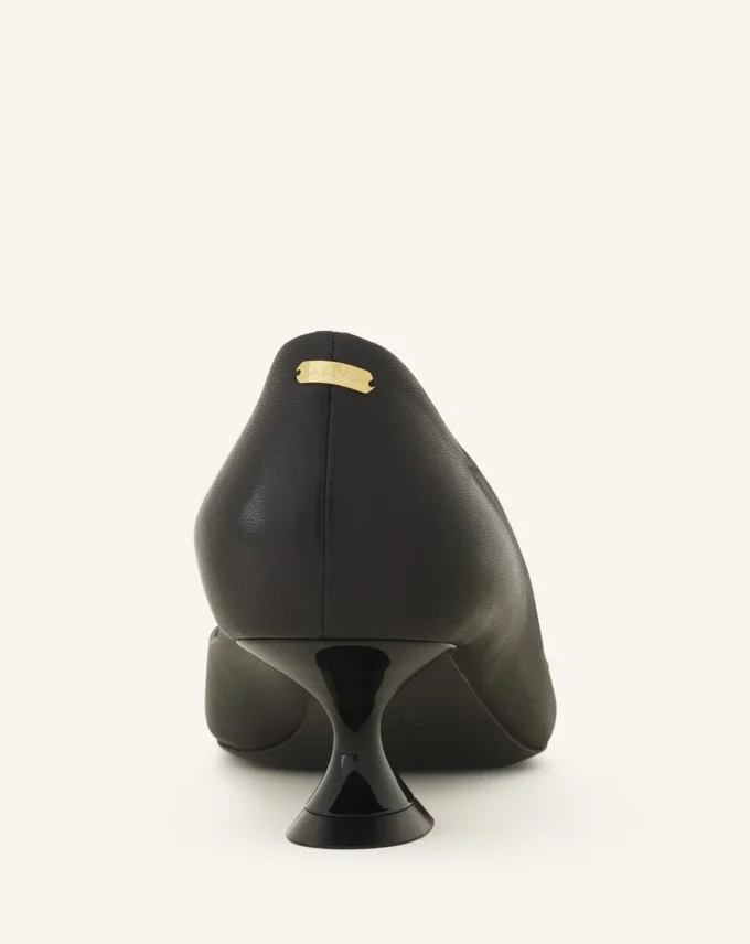Lederpumps „Midnight Step” mit Schnalle