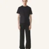 Baumwoll-T-Shirt mit Seidendetails Baumwoll-T-Shirt mit Seidendetails